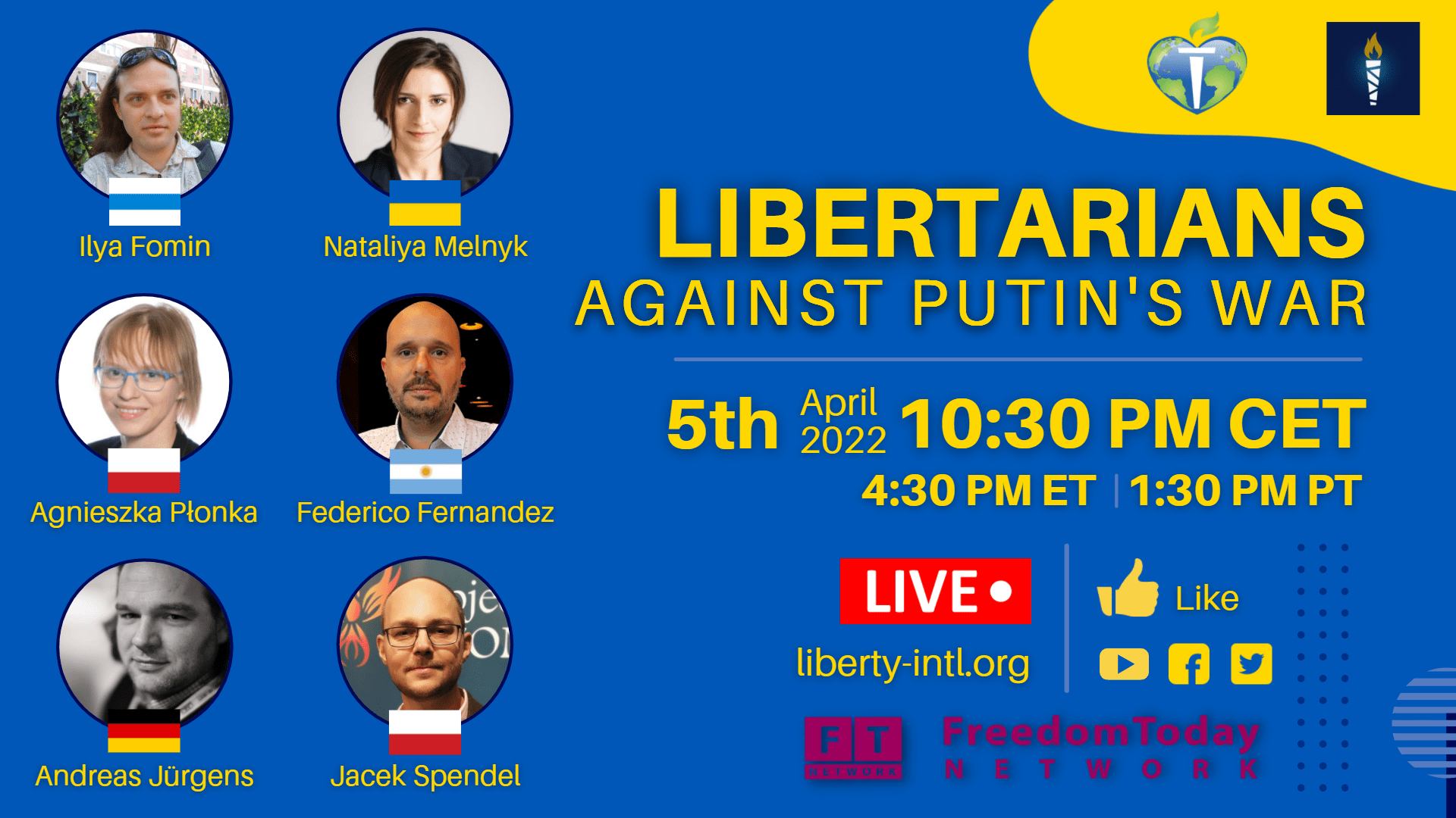 Debata na żywo: Libertarianie przeciwko napaści Putina na Ukrainę.